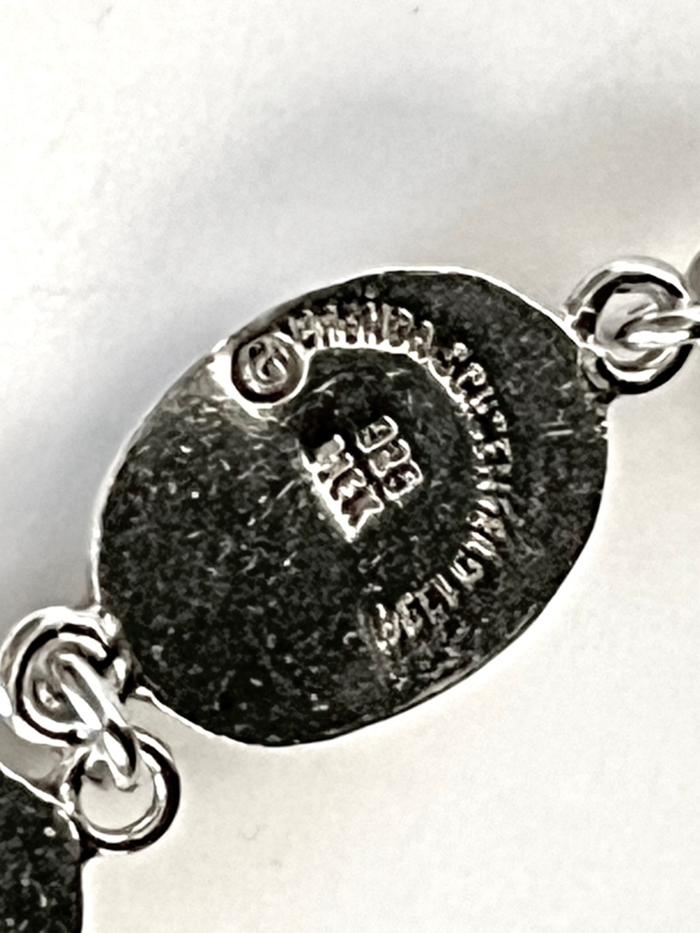 Brenda Schoenfeld Vintage Sterling Silver Black Onyx Bracelet Mexico - Picture 9 of 11
